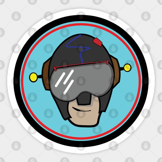 Pilot Bob 2 Sticker by ByersArtLab